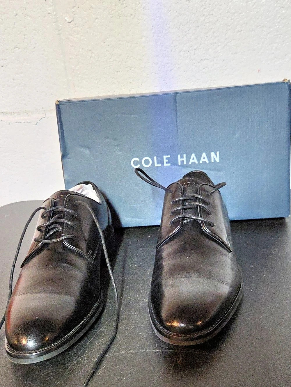 Cole Haan Lenox Hill Plain Ox Plain Toe Oxfords Black US 9 M Like New